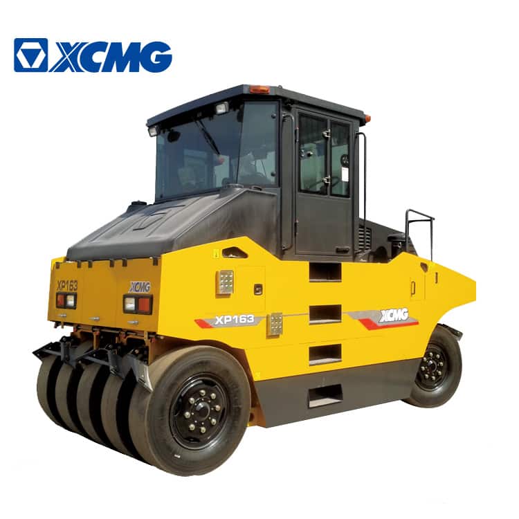 XCMG 16 ton pneumatic tyre roller XP163 static road roller for sale.